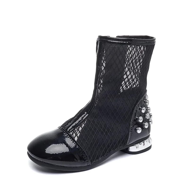 Mesh Zipper Soft Breathable Versatile Roman Boots